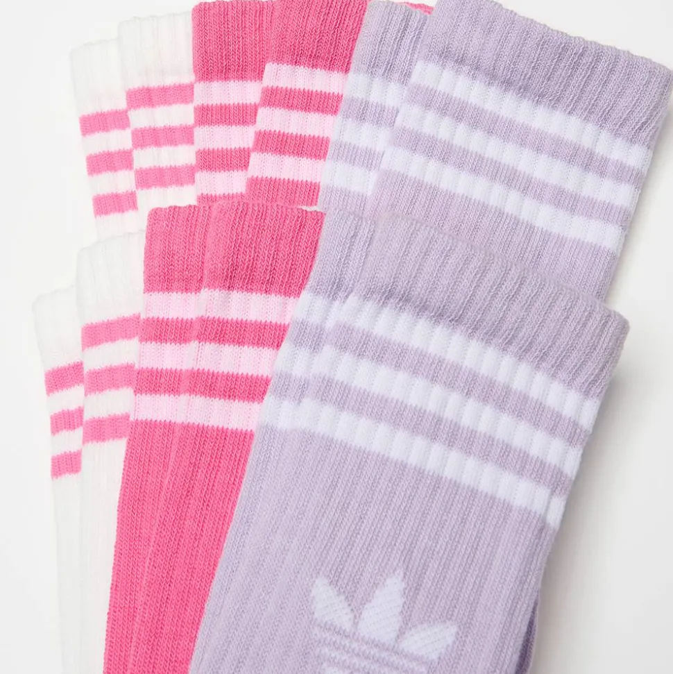 6 PACK - 3-Stripes Crew Socks