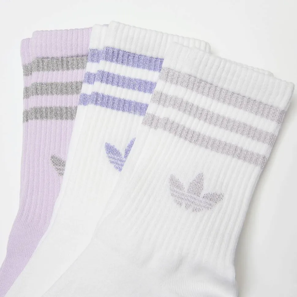 3 PACK - 3 Stripes Glitter Crew