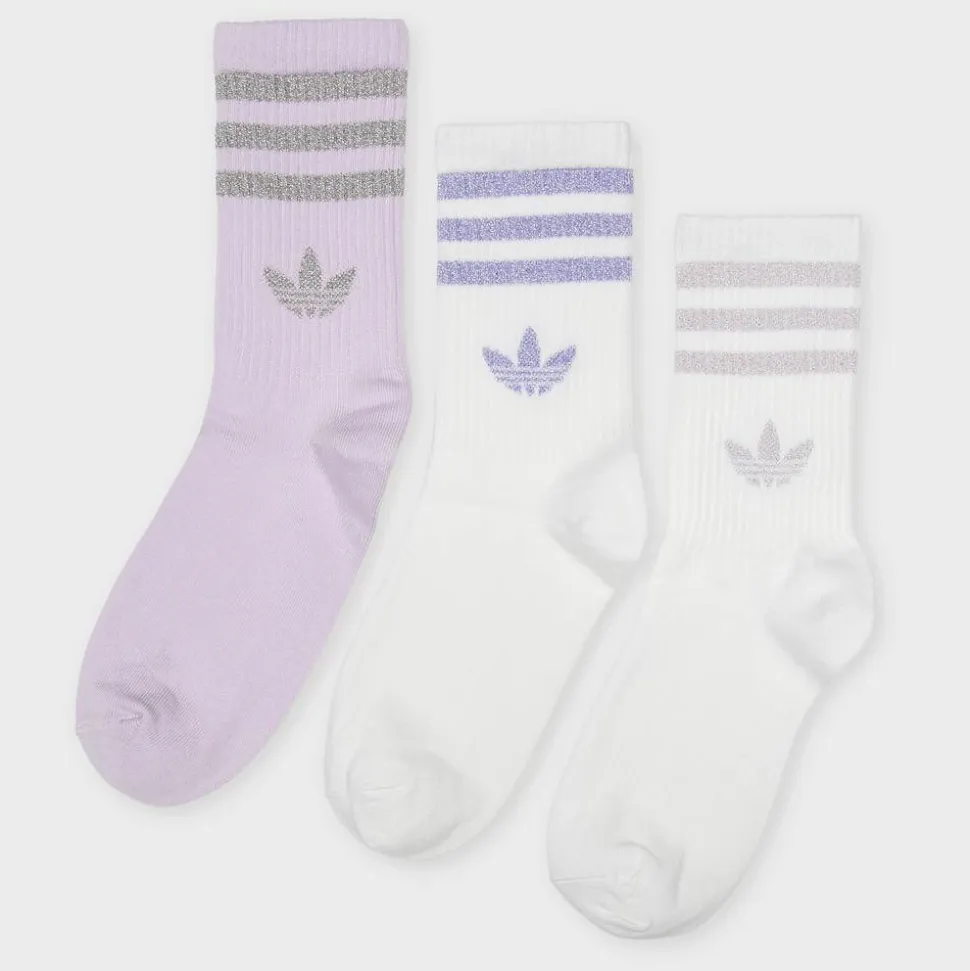 3 PACK - 3 Stripes Glitter Crew