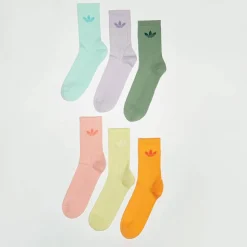 6 PACK - Trefoil Cushion Crew Socks