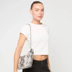 Retro Snakeskin Shoulder Bag