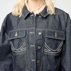 Rinsed Cropped Denim Jacket
