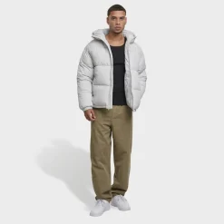 Shiny Puffer Jacket With Hood
