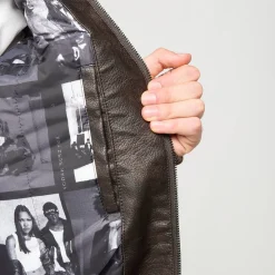Signature Pu Leather Bomber Jacket