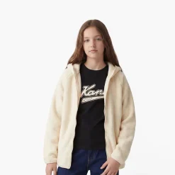 Signature Rubber Patch Teddy Zip Hoodie
