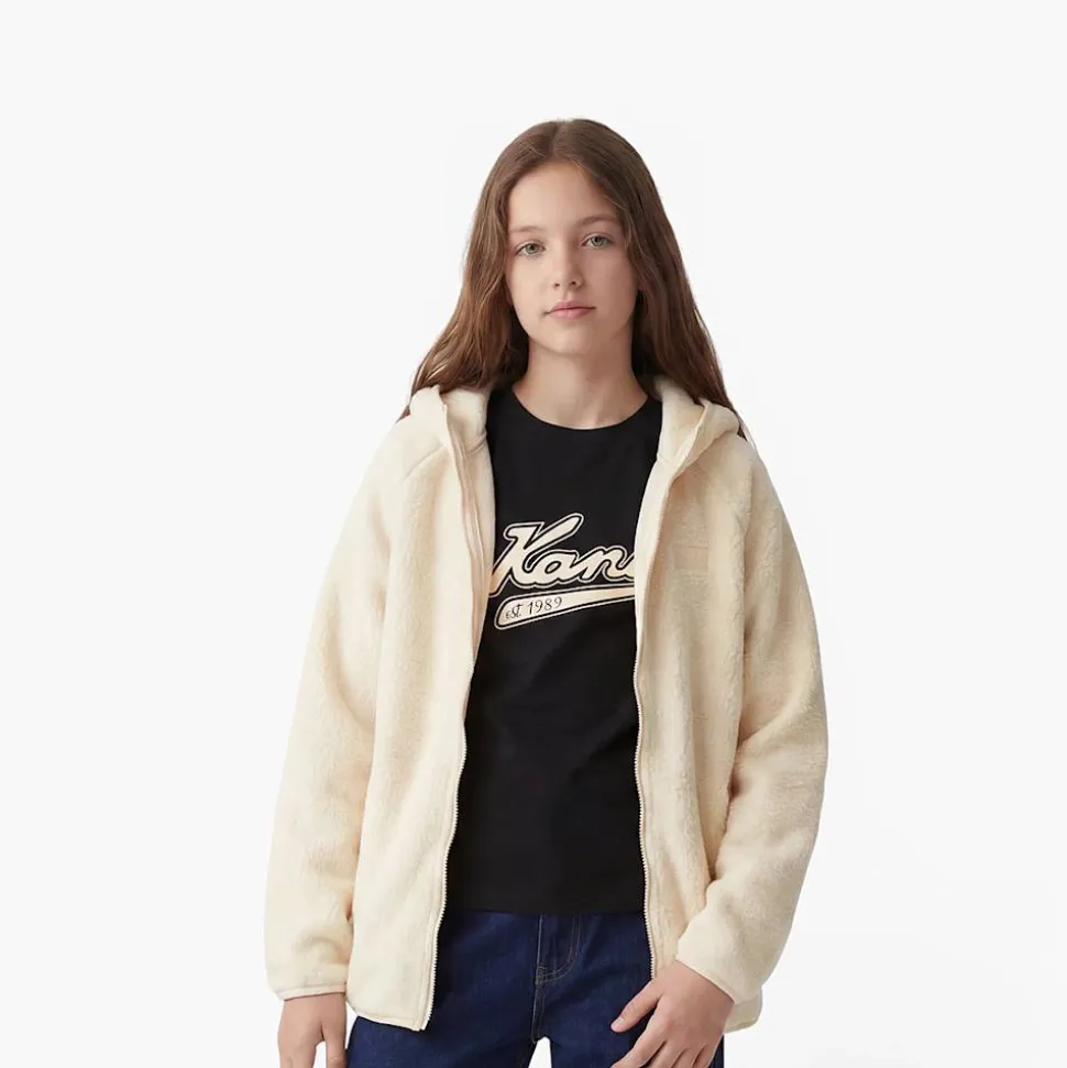 Signature Rubber Patch Teddy Zip Hoodie