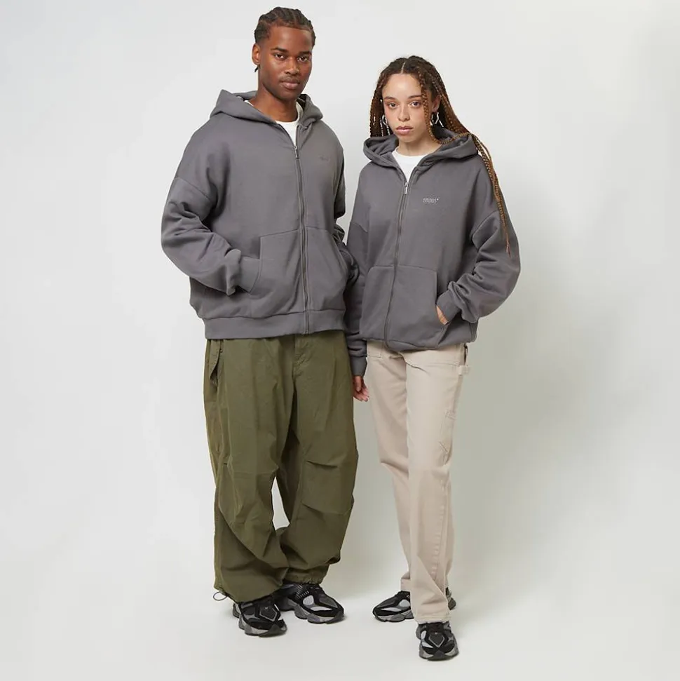 Small Logo Essential Oversized Zip Hoodie