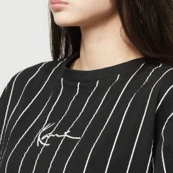 Small Signature Essential Pinstripe Oversized Tee