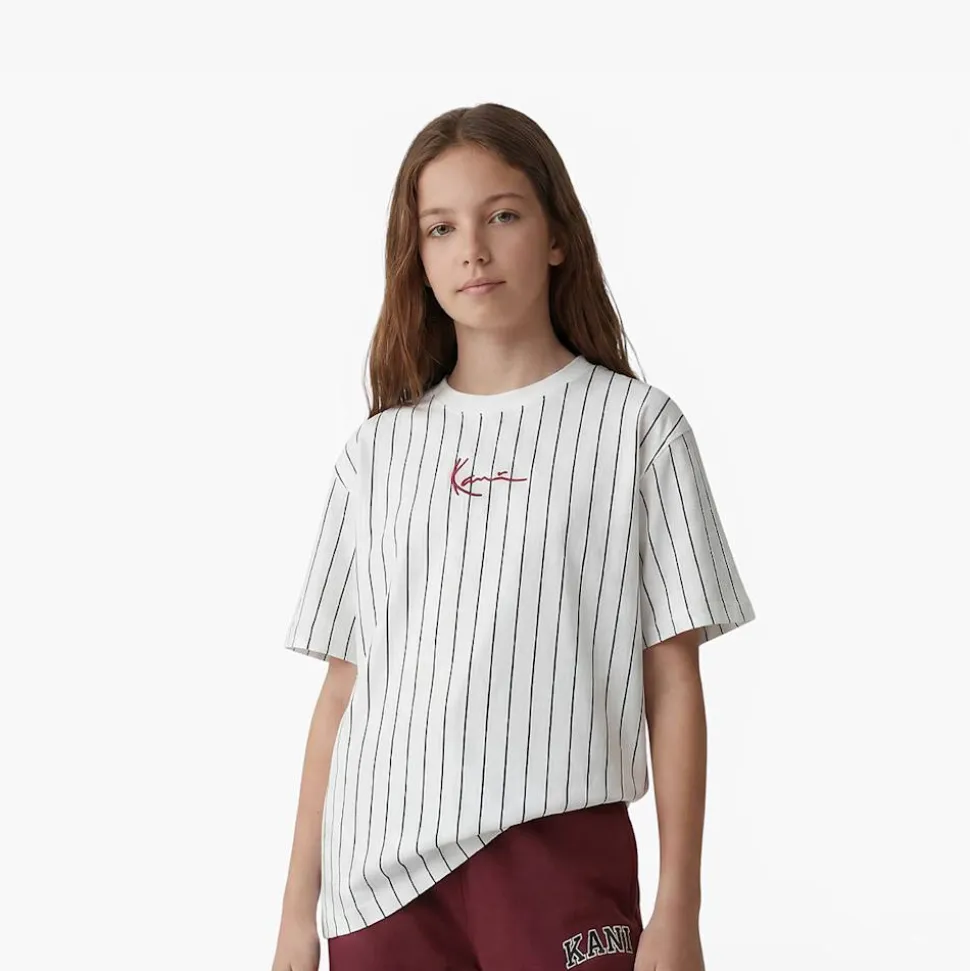 Small Signature Essential Pinstripe Tee Junior