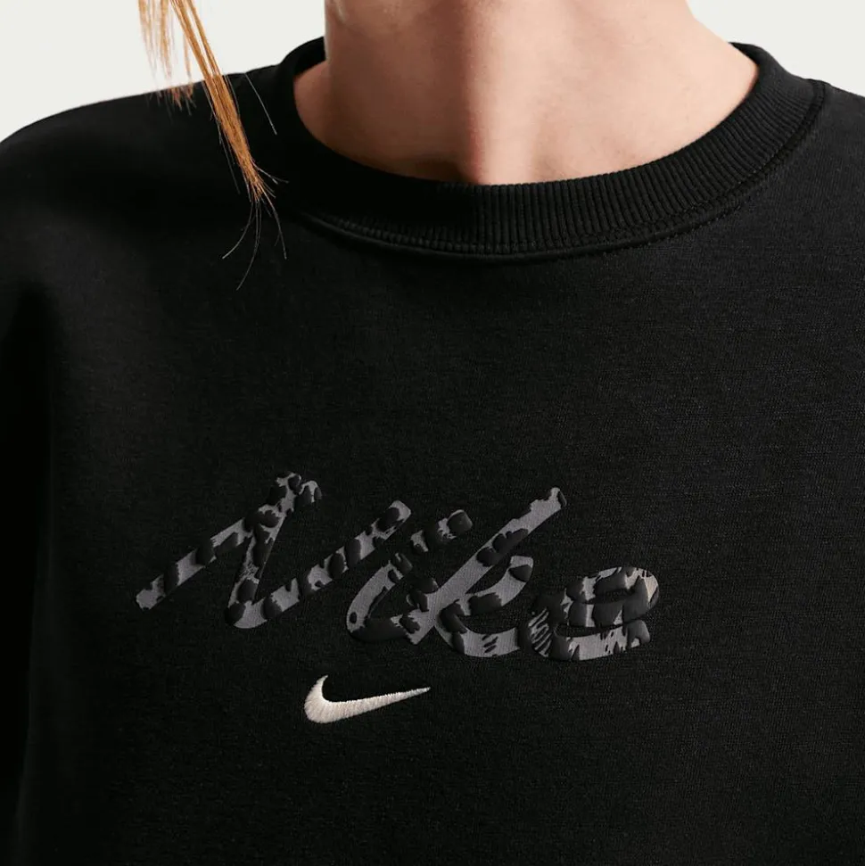 Sportswear Studio Fleece Oversized Crew All-Over-Print