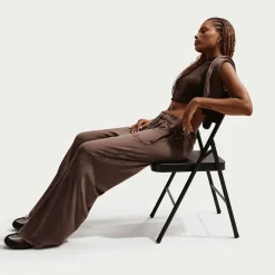 Sportswear Trend High-Rise Wide Velour Pants