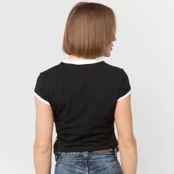 Sporty Cap Sleeves Ringer Baby Tee