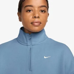 Studio Fleece Mid Waist Oversized Crop Quarter Zip