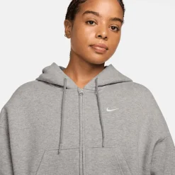 Studio Fleece Mid Waist Oversized Crop Full Zip Hoodie