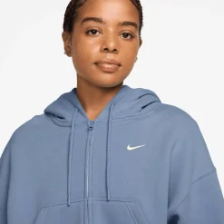 Studio Fleece Oversized Crop Full Zip Hoodie