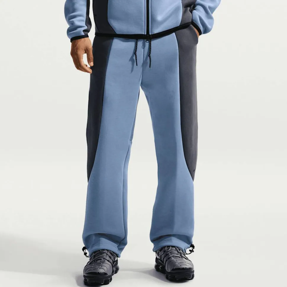 Tech Color-Block Open-Hem Fleece Pants
