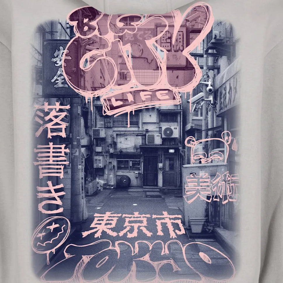 Tokyo City Life Fluffy Zip Hoody