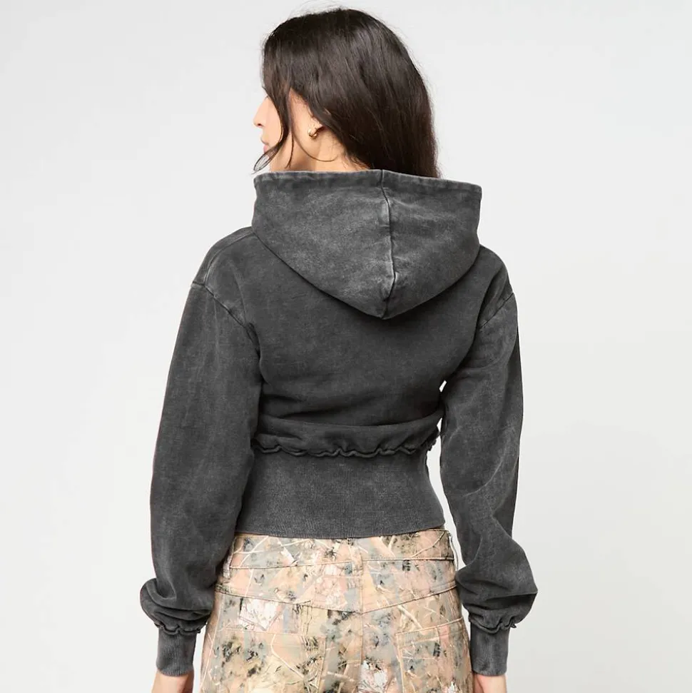 Washed cropped Sweat Jacket