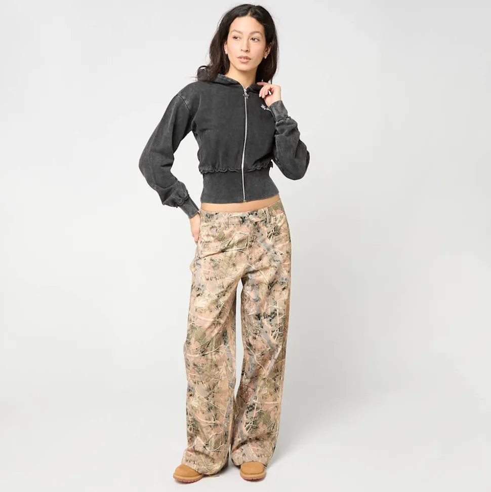 Washed cropped Sweat Jacket