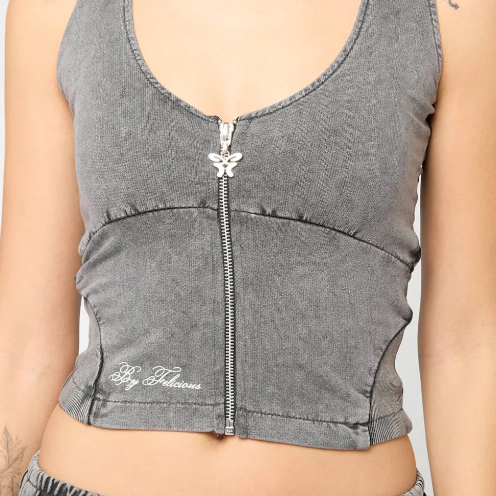 Washed Sweat Vest